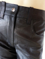 Preview: Lederhose Business Freizeit Damen schwarz lang Hosen Taschen WPA 015