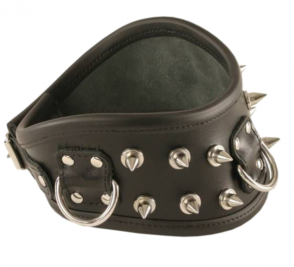 Lederhalsband Hals Manschette Gothic Punk Mittelalter Kragen echtes Leder Ledapol 761 schwarz