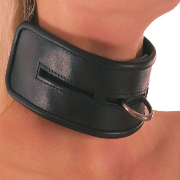 Lederhalsband Kragen Gothic Rollenspiele Halsband Choker schwarz Ledapol 964
