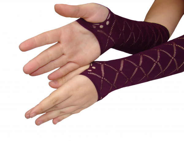 Netz Armstulpen magenta lila Flieder onesize Fibrotex HSL F 27