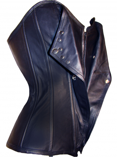 Leder Träume Smoking Ledercorsage Reißverschluss Schnur Wespen Taille 11-111
