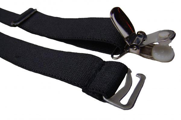 Straps Halter Metall Clipse  1 bis 24 Stück Hosenträger Strumpfhalter zum einhängen an Corsagen Korsetts schwarz Z 004